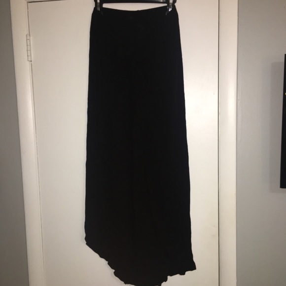 Black crinkled split leg pants - Picture 4 of 7